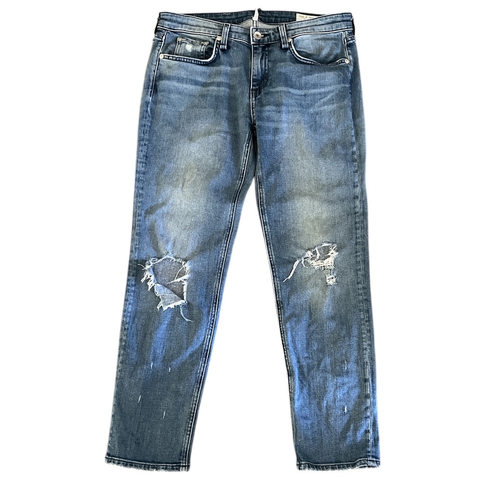 Rag & Bone Dre low-rise slim distressed boyfriend jeans